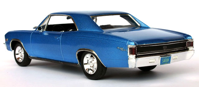 Revell's 1967 Chevelle SS was finished with Whiteknights Metallic Sapphire
